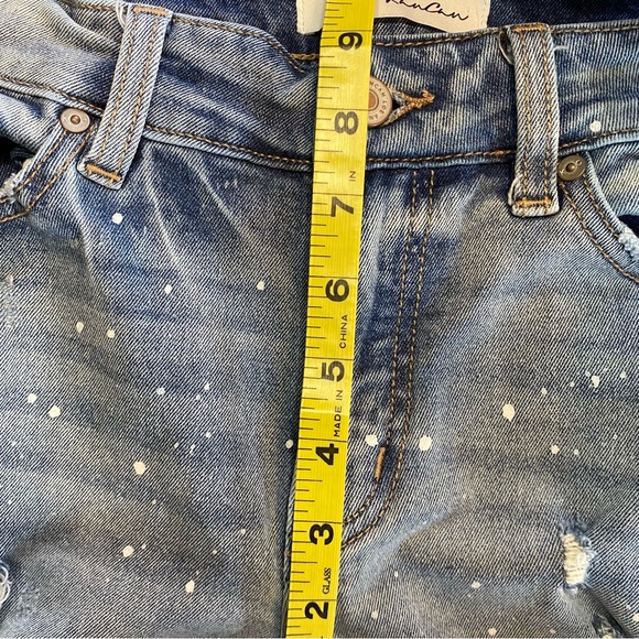 Kancan Distressed Raw Hem Fray Estilo Destroyed Crop Ankle Jeans Size 24 - Picture 11 of 13